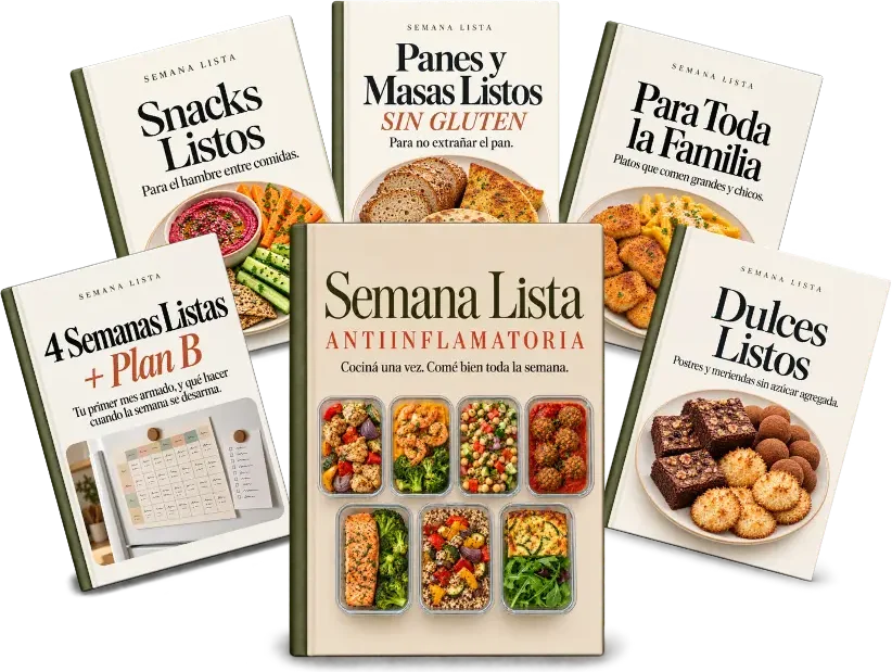 Colección Semana Lista Antiinflamatoria: el libro principal y los 5 libros de regalo